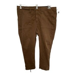 Madewell Women's Tencel Lyocell Tapered Military‎ Fatigue Pants Brown Size 36